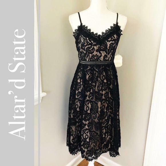 Altar'd State Dresses & Skirts - Altar'd State Black Lace Dress